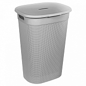 "OSLO"Gray storm" Корзина для белья 55л, 44,5х35,3х60,9см, цв.серый шторм