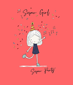 Открытка "Super Girl"