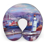 Подушка туристическая "Владивосток.Маяк" 33х35см