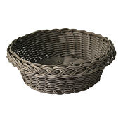 Корзина для хранения круглая 22х6см, цв.серый