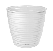 "Saffron" Горшок для цветов с поддоном 5,4л, цв.белый