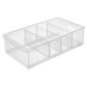 "Econova" Органайзер с разделителями "Rolly" 11,5л, 24,2х45х12,9см, цв.прозрачный