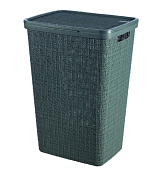 CURVER Корзина для белья "JUTE" 58л, 60х42,5х34см, цв.темно-серый