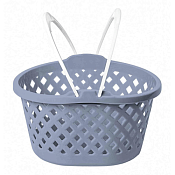 Корзина для хранения с ручками 22,5х19х13,5см, цв.голубой