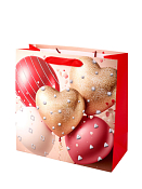 Пакет бумажный "Золотое сердце" 25х25х11см