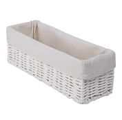 Корзина плетеная "Paper" 30х10х10см, цв.белый