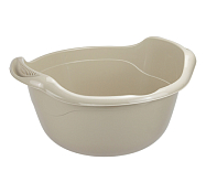 Таз круглый с ручками 24л, 48х52,5х26см, цв.латте