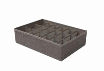 "Linen Grey" Органайзер для белья, 18 секций 34х24х9см