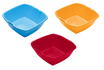 Таз квадратный 14,5л, 40х40х16см, в ассорт