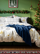 Комплект постельного белья "Рождественская ель" 2сп, 50х70см, полисатин