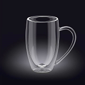 WILMAX Thermo Glass Кружка с двойными стенками 400мл