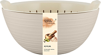 "Cardamom" Миска-дуршлаг 4,1л, 2,4л, цв.латте