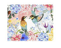 Картина по номерам "Птицы и цветы" 40х50см