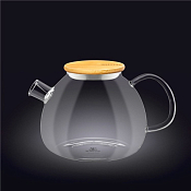WILMAX Заварочный чайник с деревянной крышкой пузатый 1500мл
