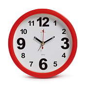 Будильник "Классика" 15см, цв.красный
