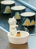Подставка для благовоний "Kitty warms" 9х9,5х12,5см