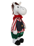 "СНОУ БУМ" Игрушка мягкая "Конь в жилетке" 13х12х30см