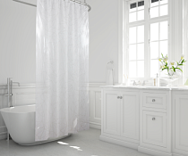 Штора для ванной "Prisma" 180х200см, цв.белый
