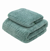 Набор полотенец "Полоска" 30х70, 70х130 см цв.мятный