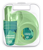 Набор для пикника с декором на 6 персон, 37пр.