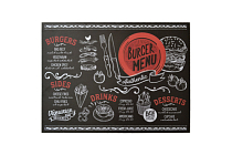 Салфетка сервировочная 36 листов "Burger menu" 40х30см