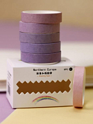 Набор декоративного скотча "Classic colored" 6шт. 1смх2м, цв.фиолетовый