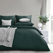 "Verossa" Пододеяльник "Dark green" 200х220см, страйп