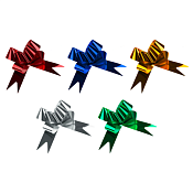 Набор декоративных бантов "Бабочки" 10шт. 18см, в ассорт.