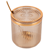 Емкость для сыпучих продуктов 0,4л с ложкой цв.золотой