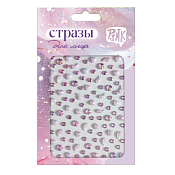 Стразы для лица 160шт, цв.розовый