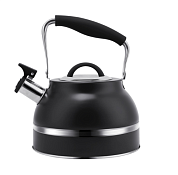 "Linea Tea" Чайник со свистком 3л, цв.черный