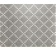 "SUNSTEP" Коврик-щетинка придверный "Ромб" 45х60см, цв.серый металлик 76-101