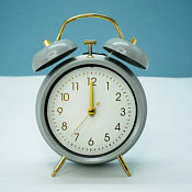 Часы-будильник "Aesthetic" 17х11,5х5,5см, цв.серый