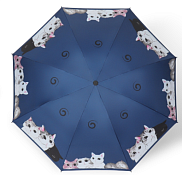 Зонт женский "Котики", механика  47х55см