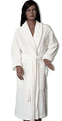Халат "Велсофт полоса" женский цв.молочный, размер 50