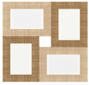 Фоторамка настенная "Bamboo Arch" на 4 фото 10х15см, цв.бежевый