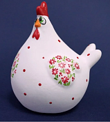 Фигурка "Курица большая" 10,8х14,5см, цв.белый
