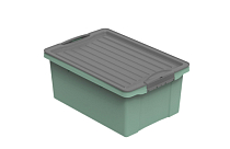 COMPACT Контейнер для хранения с крышкой 13л, 39,5х27,5х18см, цв.омела зеленая