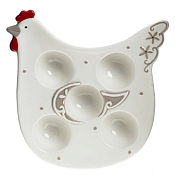 Блюдо для яиц "Курочка" 18,5х20х3,5см