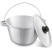 "Походный" Казан глубокий 7л, 28см с алюм. крышкой и дужкой