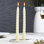 Набор свечей витых 2шт, 24,5см, ваниль