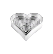 "DELICIA" Набор формочек в форме сердца 6шт. 2,5-8,5см