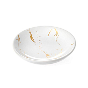 "Fresh Code"Мрамор" Мыльница 9х9см, цв.белый матовый