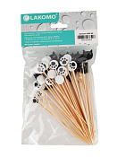 Шпажки для канапе "Котики" бамбук, 50шт. 12см