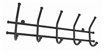 Вешалка настенная "Норма 5" 48х8х16,5см, 5 крючков, цв.черный