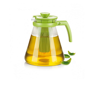 "TEO TONE" Стеклянный чайник 1,7 л., с ситечком, зеленый