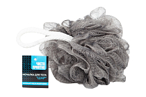 Мочалка для тела "Шар" d-11см, цв.серый