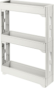 "Keeplex" Этажерка на колесиках "Regular" 53,7х13,8х23,5см, 3 полки, цв.белое облако