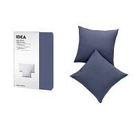 "IDEA" Набор наволочек 70х70см 2шт, цв.синий, перкаль
