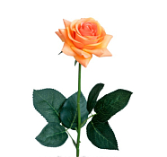 Цветок искусственный "Роза", h 43см, цв.оранжевый